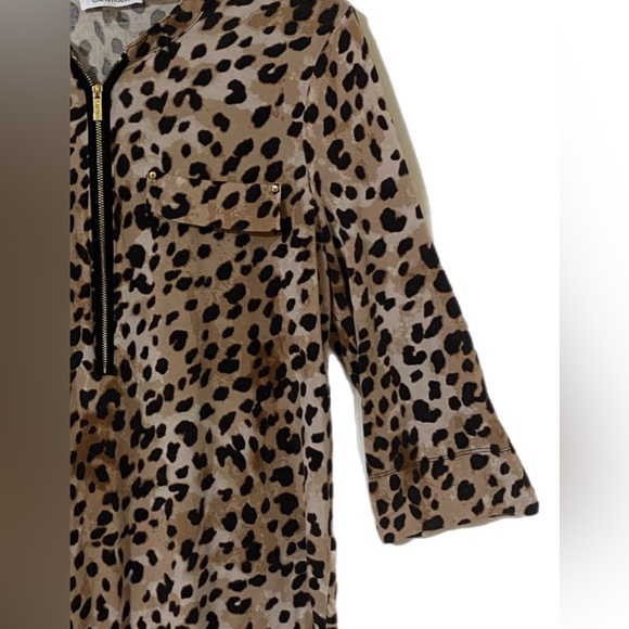 Calvin Klein Cheetah Print Blouse Size Medium - Picture 5 of 11